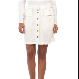 NWT Button Front Skirt with Belt